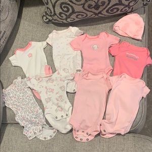 Preemie baby girl onesie bundle